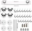 2-piece cat head wall-mounted S-hook set, space-saving wall-mounted pan holder, adjustable hook with 20 S-hooks